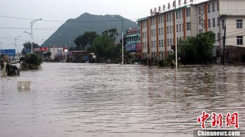 圖：吉林省永吉縣遭遇特大洪災縣城被淹