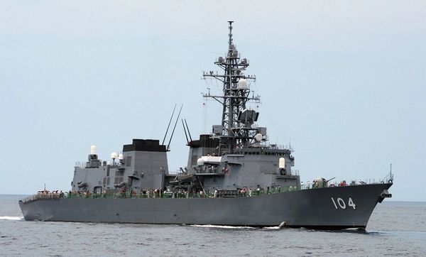 資料圖：日本自衛(wèi)隊霧雨號護(hù)衛(wèi)艦。