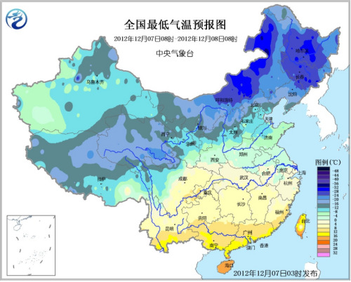 中國北方地區(qū)氣溫持續(xù)偏低 黑龍江局地暴雪(圖)