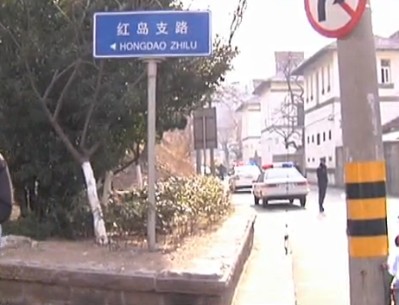 汽車失控沖上路邊人行道 撞傷兩位老人