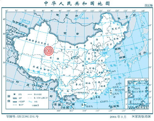 中新網(wǎng)2月12日電 據(jù)中國地震臺網(wǎng)測定，北京時間2月12日03時13分在青海省海西蒙古族藏族自治州北緯38.5度，東經(jīng)92.4度 發(fā)生5.1級地震，震源深度10.0公里。